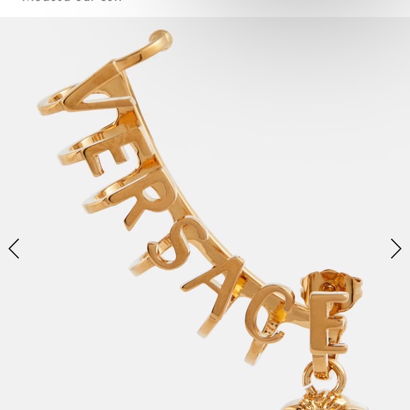 Versace Gold Architectural Spike Earrings